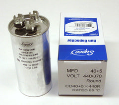 Supco CD40+5X440 - OVAL RUN CAPACITOR 40 + 5 MFD X 440V CD40+5X440