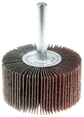 Weiler 30724 Wolverine Coated Abrasive Flap Wheel 80 Grit 2 x 1 x 1/4 Stem Pack of 10