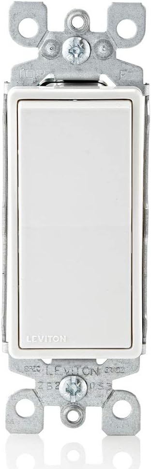 LEVITON Leviton 5601-2W Single-pole Rocker Switch 15A 120/277V