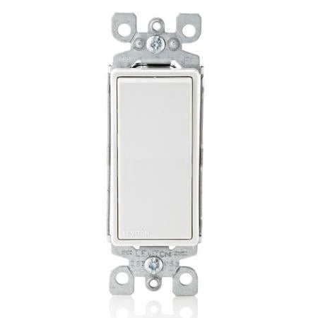 LEVITON Leviton 5601-2W Single-pole Rocker Switch 15A 120/277V