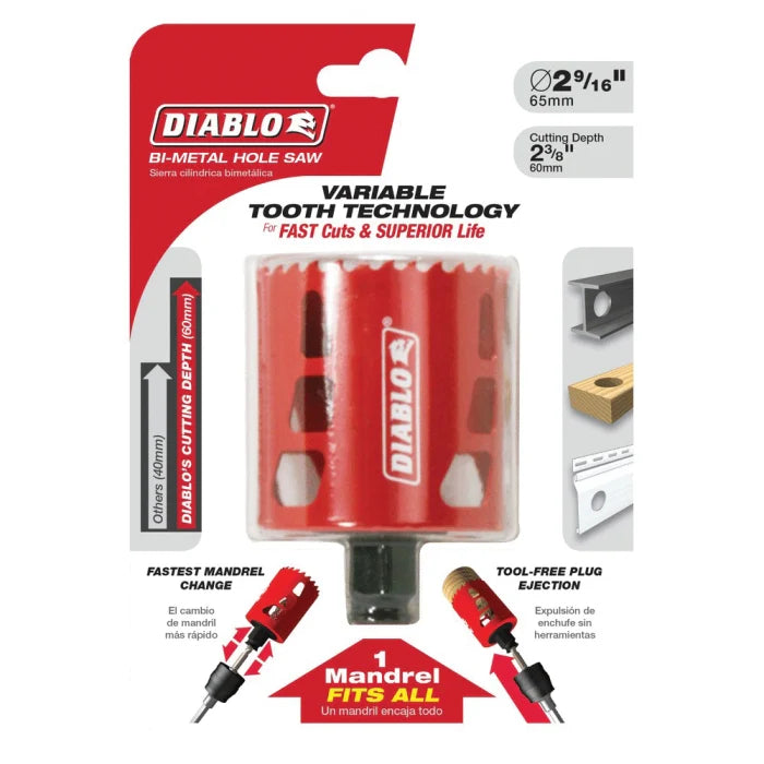 DIABLO Diablo DHS2563 Bi-metal Hole Saw 2-9/16 in