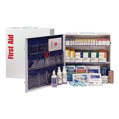 First Aid Only 90575 3 Shelf First Aid ANSI B Metal Cabinet with Meds