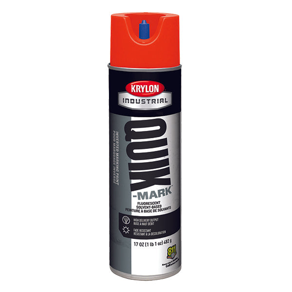 Krylon S03610 Quik-Mark Inverted Marking Paint 20 oz Aerosol Fluorescent Safety Red Replacement MPN