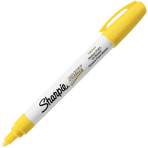 Sharpie PTMPY Paint Marking Pen Medium Yellow 1 Each