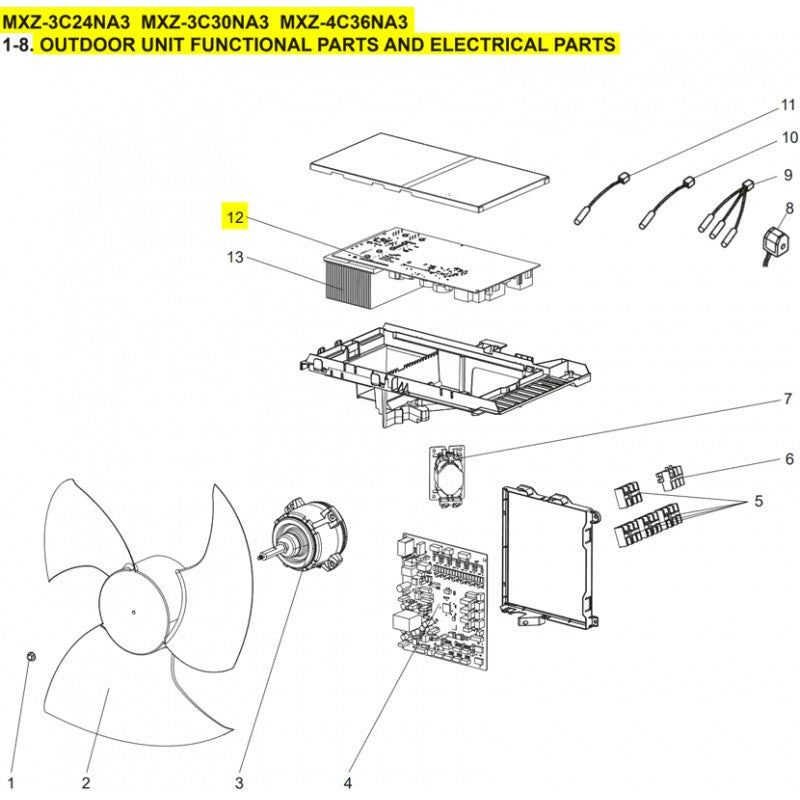 Mitsubishi Electric T7WM07323 Power Board