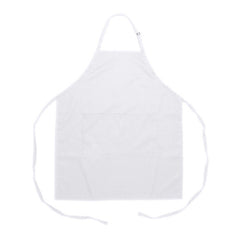 Bib Apron White 32 in 2 Pockets for Mavrik 1557WHT