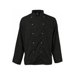 KNG Mens Chef Coat Active M Black Slate LS 2122BKSLM for Mavrik 2122BKSLM