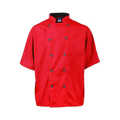 KNG Active Chef Coat Lg Mens Red Slate SS 2124RDSLL for Mavrik  2124RDSLL