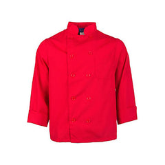 KNG XL LW Chef Coat Red Long Sleeve for Mavrik 2577REDXL