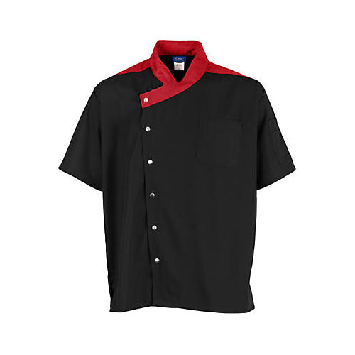 KNG Sm Uptown Chef Coat LW Black/Red for Mavrik 2779BKRDS