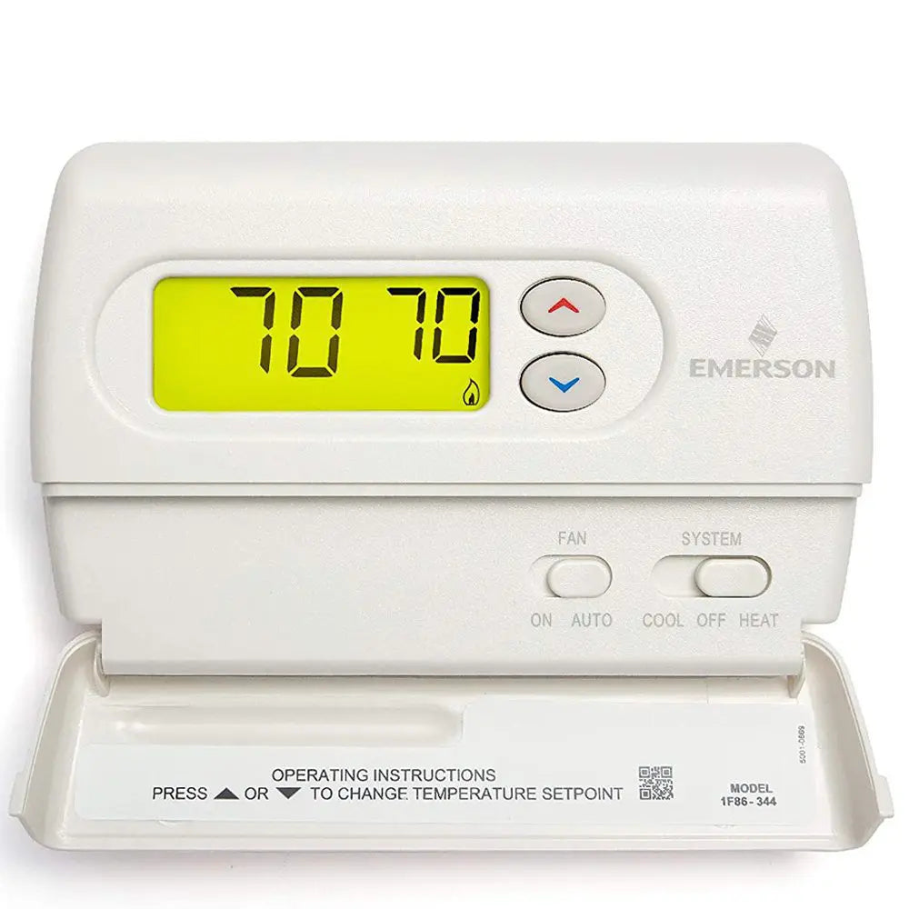 White-Rodgers 01F86344 Non-Programmable Thermostat GE HP 1H 1C