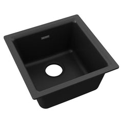 Elkay ELG1616BK E-GRANITE DUAL MOUNT SINGLE BOWL SINK 15-34 X 15-34 X 7-1116 DEEP BLACK