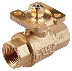 Johnson Controls VG1245AN+923GGA Model VG1245AN Two-Way Stainless Steel Trim NPT Ball Valve with Model VA9203-GGA-2Z Open Non-Spring-Return Electric Actuator Without Switch