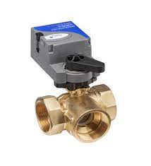 Johnson Controls VG1841BL+9A4IGA Three-Way Ball Valve with Non-Spring-Return Electric Actuator