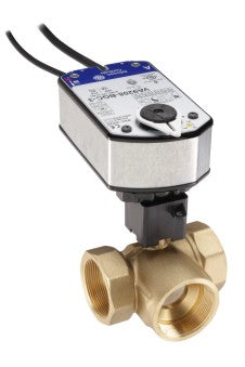 Johnson Controls VG1845DRH958BAA Three-Way Stainless Steel Trim NPT Ball Valve 1/2 to 2 Inches