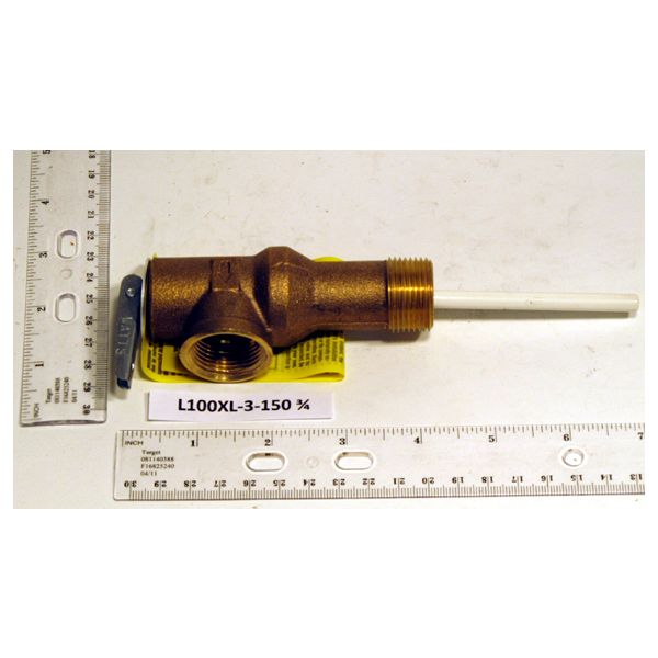 Watts L100XL-3-150 34" T&p Valve Set @ 150 Psi With Extended Shank 0