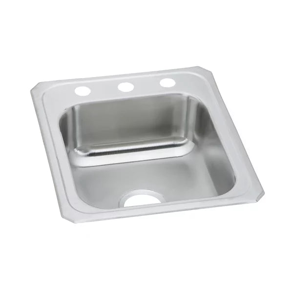 Elkay CR1721 2 HOLE CR1721-2 SS SINGLE BOWL SINK 20G 2 HOLE