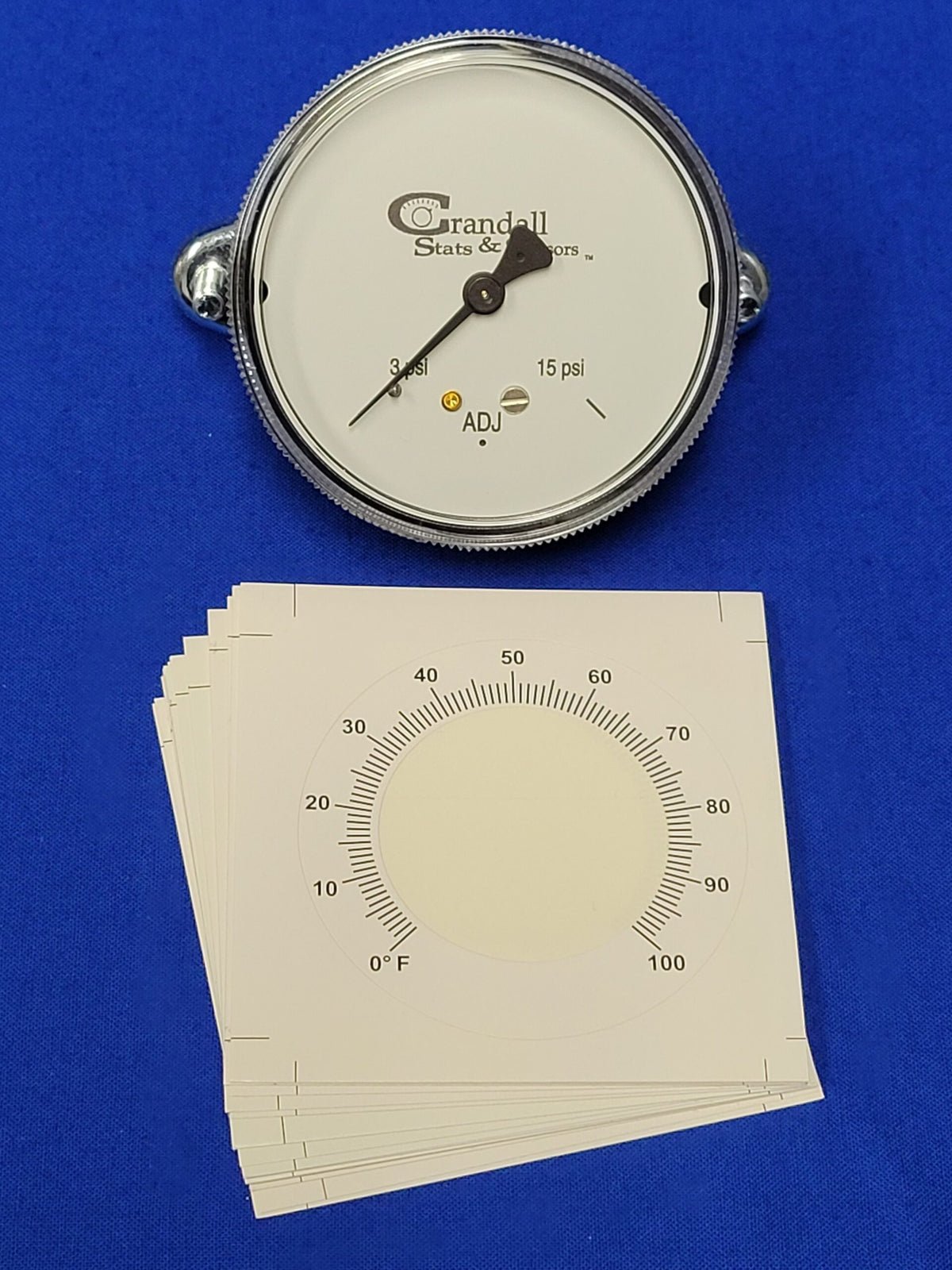 Crandall 2422-001-CS&S Receiver Gauge 2 1/2 Inch PSIG Range