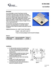 Crandall HC-201-CSS Duct Humidistat