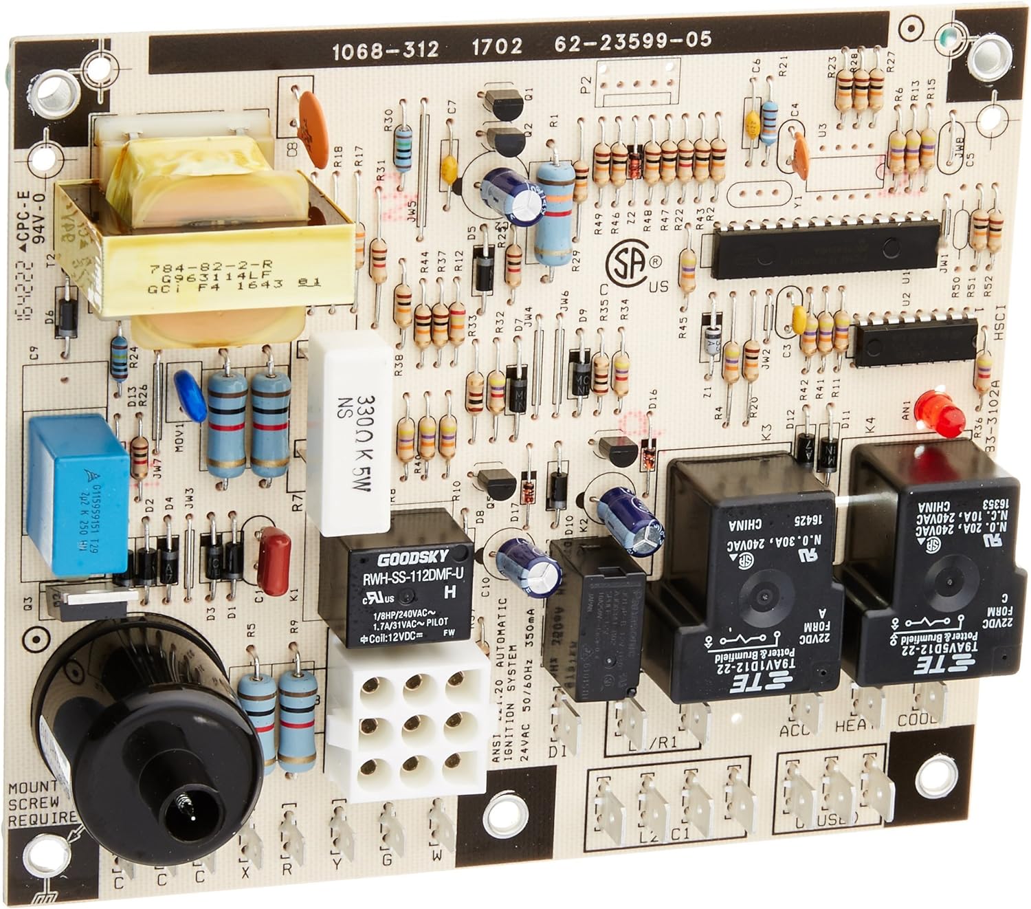 RHEEM Rheem 62-23599-05 Integrated Furnace Control Board Replacement