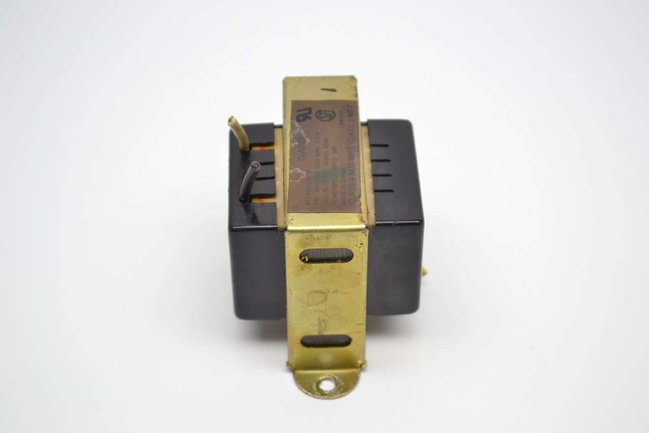 RESIDEO Honeywell AT140B1206 Foot Mounted 120 Vac Transformer with 9 Leadwires and Plastic End Caps