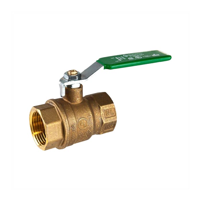 Bugatti 609-9241NL-003 - 3/8" Lead-Free Forged Full Port Brass Ball Valve, FxF, Steel Handle