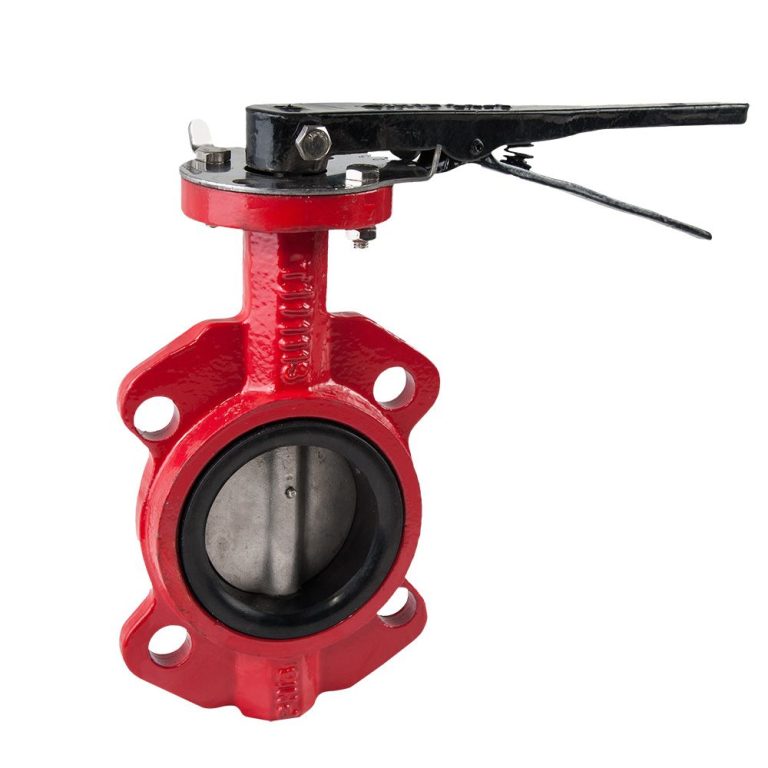 Soval 845-040LO 4" Cast Iron Wafer Style Butterfly Valve Lever Operated - Stainless Disc