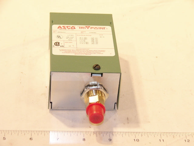 Asco HB30A214 H Series Adjustable Deadband Pressure Switch, General Purpose Enclosure, 1/4 Pipe Size, 8 psi -25 psi Adjustable Operating Range, 1.8 psi Deadband Range, 250 psi Proof Pressure