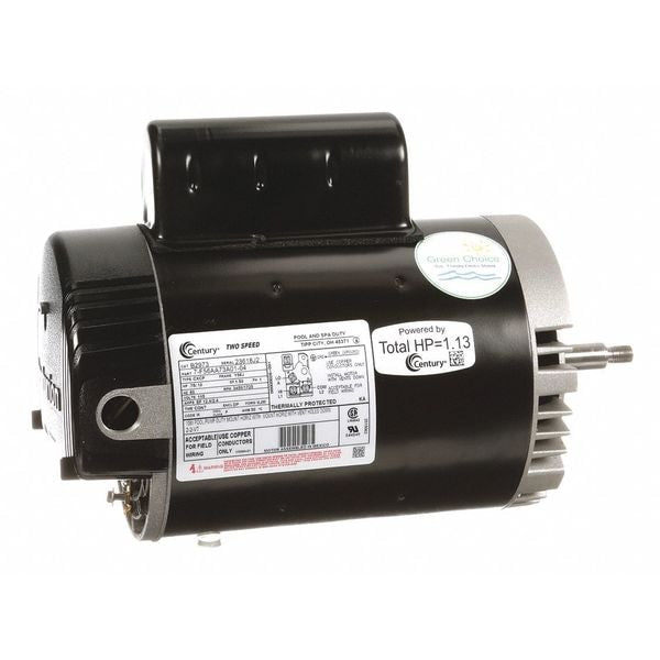 Century B2973T Induction Pool Pump Motor, UB2973T, .75/.10 HP, 115V, 3450/1725 RPM