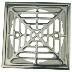 Sioux Chief 821-2SCQPK1 POLISHED STAINLESS CAST RING & SQUARE STRAINER