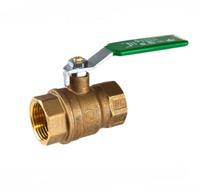 Bugatti 609-9241NL-007 - 3/4" Lead-Free Forged Full Port Brass Ball Valve, FxF, Steel Handle