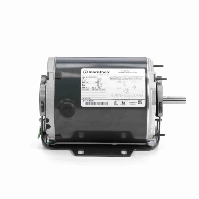 Marathon Motors MH198 H198 1/6 hp 1200 RPM 115V TENV 48 Frame Split-Phase Farm Motor