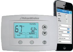 Pelican TS250H Internet Prg Thermostat Wireless CO2 Sensor