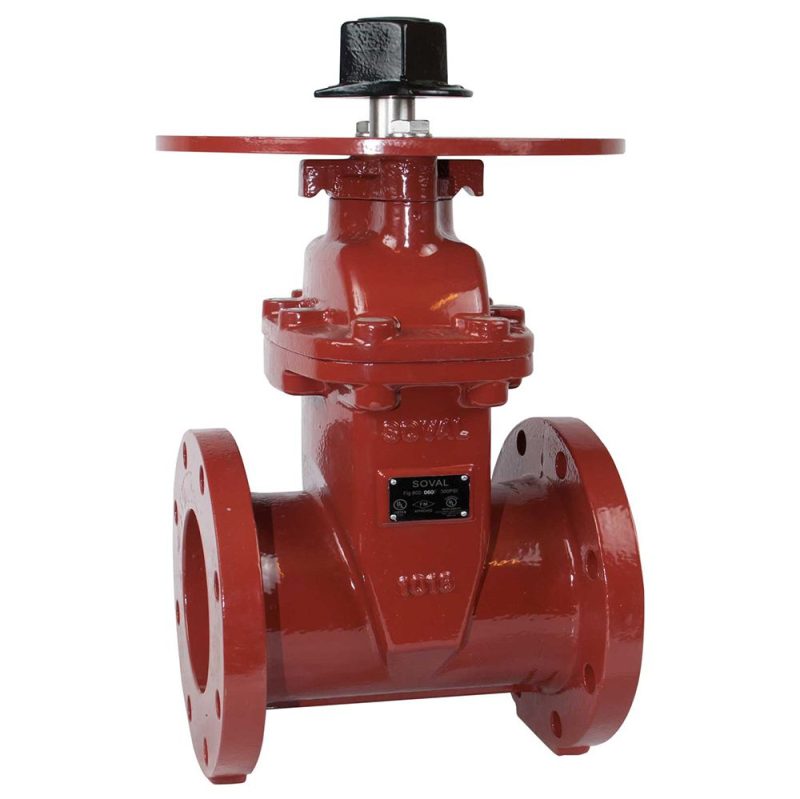 Soval 802IP-120 12" Ductile Iron UL/FM, Flanged Post Indicator Valve