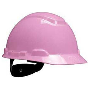 3M H713R Short Brim Pink Hard Hat with 4-Point Ratchet Suspension