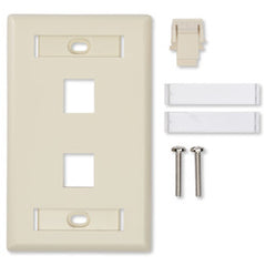 Belden AX103923 KeyConnect Single-Gang Faceplate 2-Port Almond