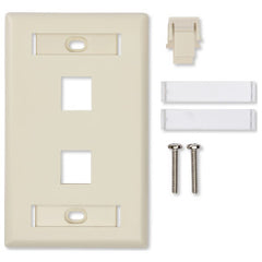 Belden AX102249 KeyConnect Single-Gang Faceplate, 4-Port, Electric White