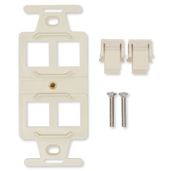 Belden AX104124 4-Port Keyconnect 106 Adapter, White