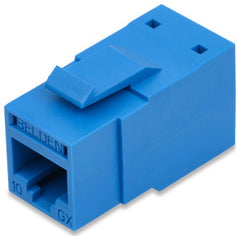 Belden RVAMJKUBL-S1 REVConnect CAT6A Modular Jack, T568 A/B, Single-Pack, Blue