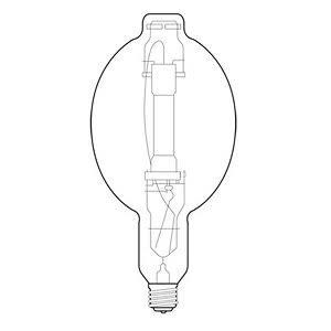 Current MPR1000/VBU/HO/O Protected Multi-Vapor Metal Halide Lamp BT56 Mogul Screw (EX39) Base 1000W 3500K Clear