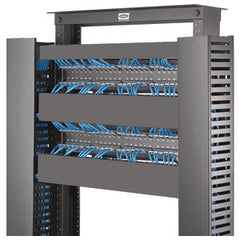Hubbell Premise Wiring HSD23 SD-Series Cable Manager with 3 in. Extension & Cover Horizontal Plastic Black 2 RU