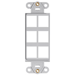 Leviton 41646-GY Decora Insert 6 Port Grey