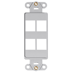 Leviton 41644-GY QuickPort Decora Insert 4-Port Grey