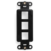 Leviton 41643-E Decora Insert, 3 Port, Black
