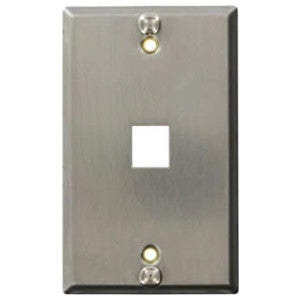 Leviton 4108W-SP Wall Plate for Wall Mount Phone with Opening Flush Stainless Steel