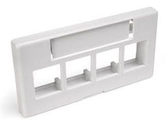Leviton 49910-SW4 Wall Plate 4-Port Faceplate White