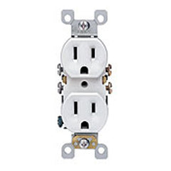 Leviton 5320-SW 15 Amp 125 Volt Duplex Receptacle White