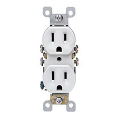 Leviton 5320-SW 15 Amp 125 Volt Duplex Receptacle White