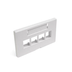 Leviton 49910-HW4 QuickPort Faceplate 4-Port White