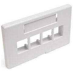 Leviton 49910-HW4 QuickPort Faceplate 4-Port White